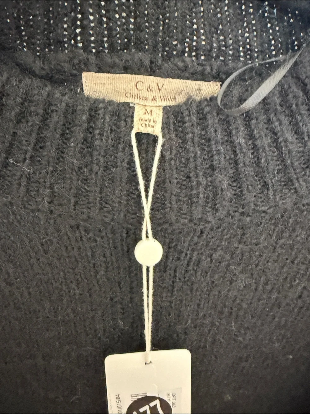 C&V Chelsea & Violet Fringe Distressed Sweater